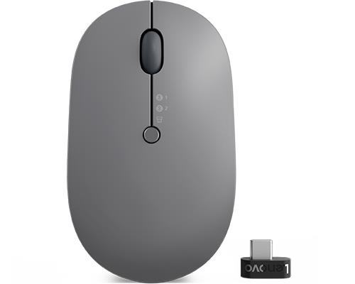 Lenovo Go Multi-Device mouse Ufficio Ambidestro RF senza fili + Bluetooth Ottico 2400 DPI
