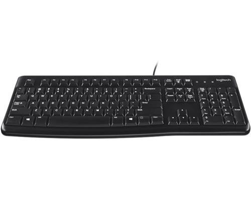 Logitech K120 Corded Keyboard tastiera Ufficio USB QWERTY Inglese UK Nero