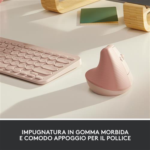 Logitech Lift mouse Ufficio Mano destra RF senza fili + Bluetooth Ottico 4000 DPI
