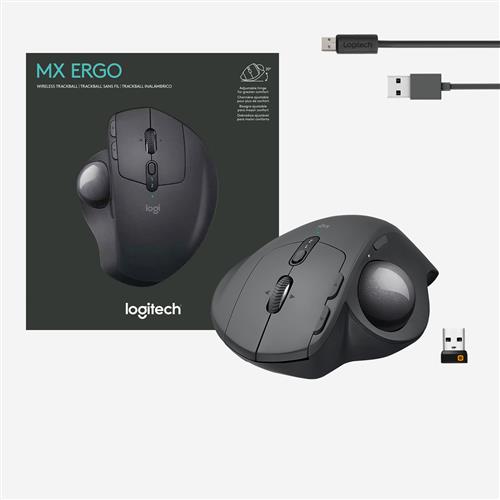 Logitech MX Ergo mouse Ufficio Mano destra RF senza fili + Bluetooth Trackball 440 DPI