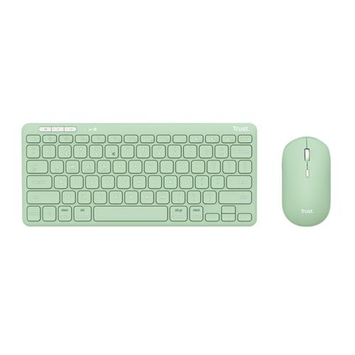 Trust Lyra tastiera Mouse incluso Universale RF senza fili + Bluetooth QWERTY Italiano Verde