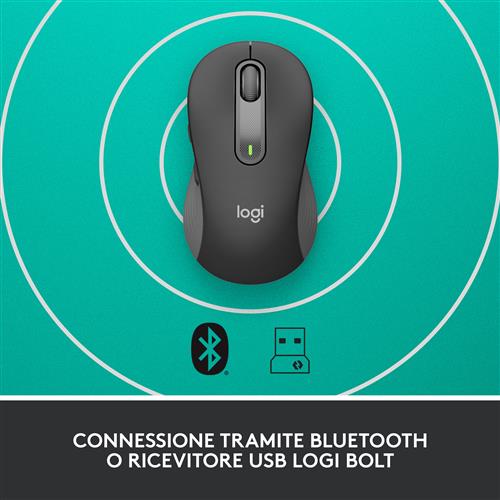 Logitech Signature M650 mouse Ufficio Mano destra RF senza fili + Bluetooth Ottico 4000 DPI