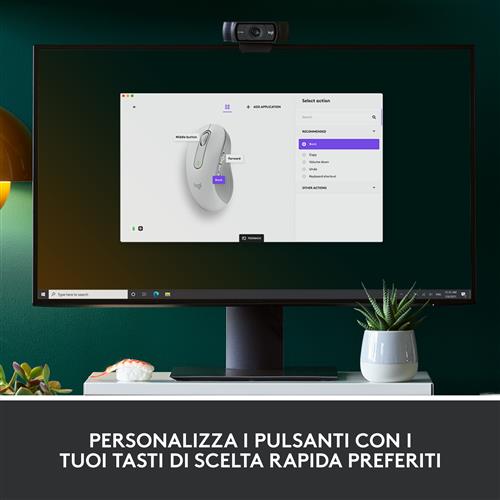 Logitech Signature M650 mouse Ufficio Mancino RF senza fili + Bluetooth Ottico 4000 DPI