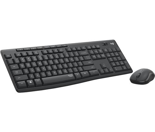Logitech MK295 Silent Wireless Combo tastiera Mouse incluso Ufficio USB QWERTY US International Grafite