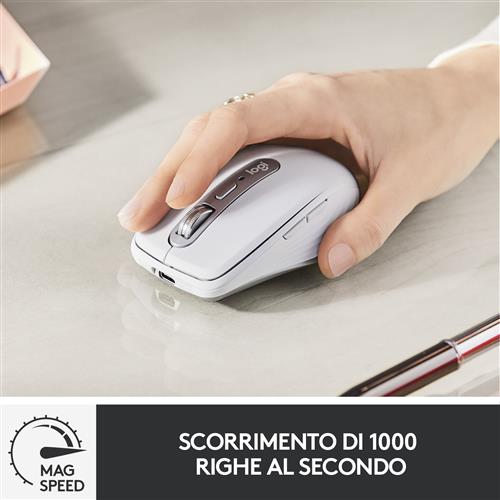 Logitech MX Anywhere 3 f/ Mac mouse Ufficio Mano destra Laser