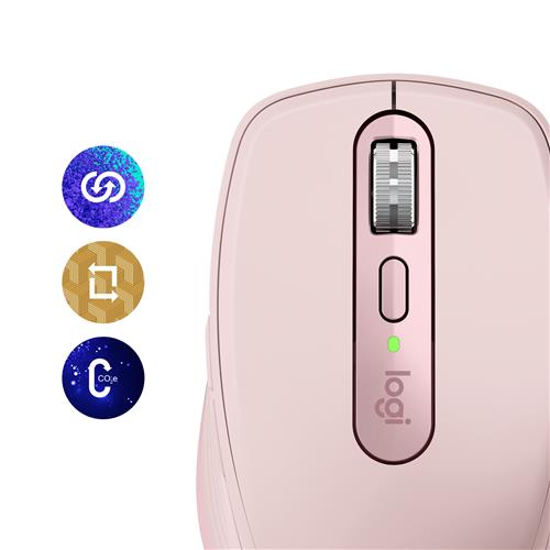 Logitech MX Anywhere 3S mouse Ufficio Mano destra RF senza fili + Bluetooth Laser 8000 DPI