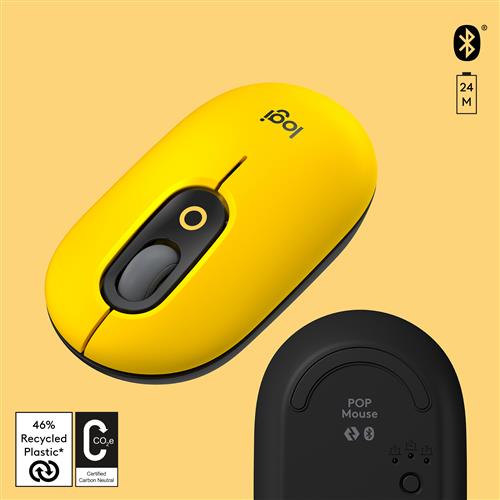 Logitech POP mouse Ufficio Ambidestro RF senza fili + Bluetooth Ottico 4000 DPI