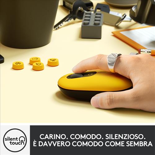 Logitech POP mouse Ufficio Ambidestro RF senza fili + Bluetooth Ottico 4000 DPI