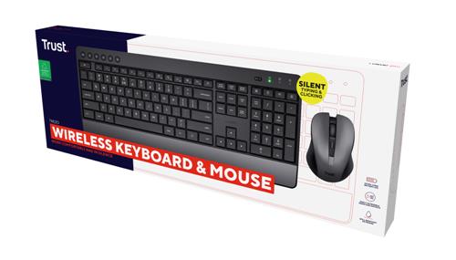 Trust Trezo tastiera Mouse incluso Universale RF Wireless QWERTY Italiano Nero