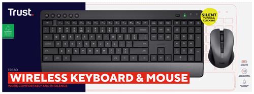 Trust Trezo tastiera Mouse incluso Universale RF Wireless QWERTY Italiano Nero