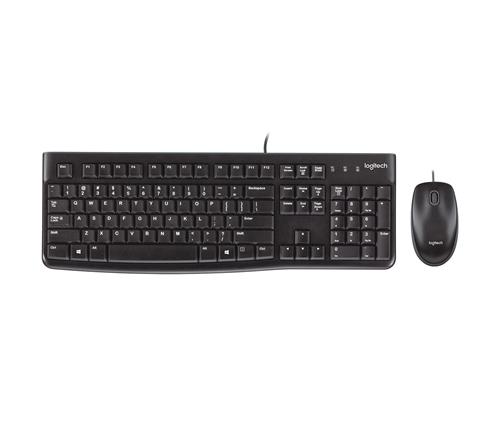 Logitech Desktop MK120 tastiera Mouse incluso USB QWERTY Inglese UK Nero