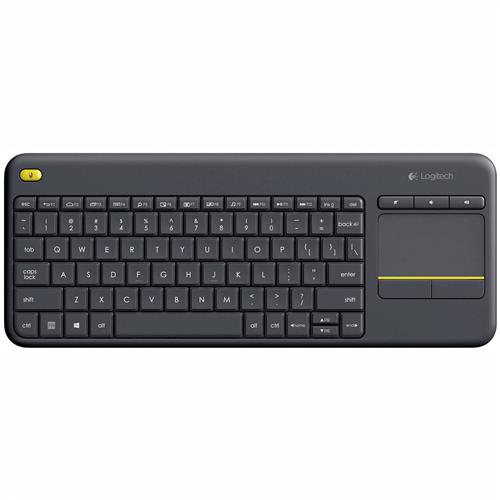 Logitech K400 Plus Tv tastiera Casa RF Wireless QWERTY Spagnolo Nero