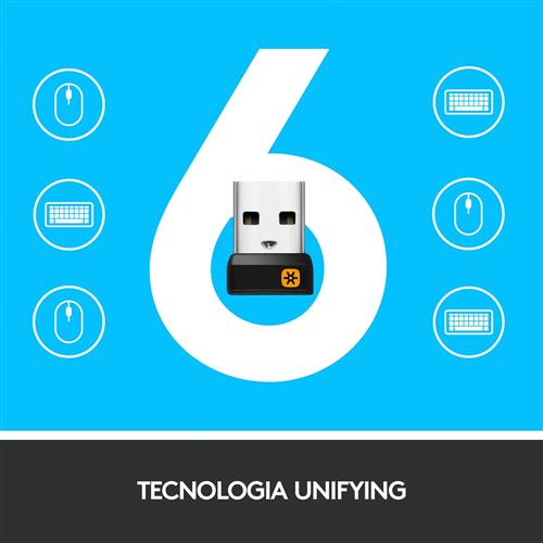 Logitech K400 Plus Tv tastiera Universale RF Wireless QWERTY Italiano Nero