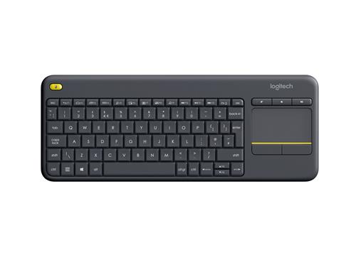 Logitech K400 Plus Tv tastiera Casa RF Wireless QWERTY Inglese UK Nero