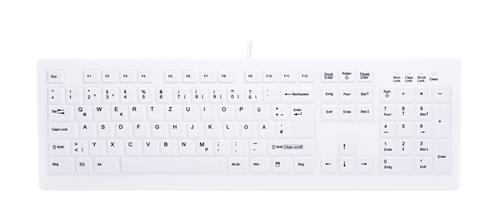 CHERRY AK-C8100F-U1-W/GE tastiera Medico USB QWERTZ Tedesco Bianco