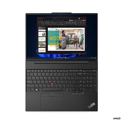 Lenovo ThinkPad E16 Gen 1 (AMD) AMD Ryzen 5 7530U Computer portatile 40,6 cm (16) WUXGA 8 GB DDR4-SDRAM 512 GB SSD Wi-Fi 6 (802.11ax) Windows 11 Pro Nero