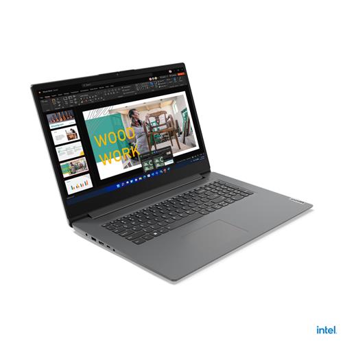 Lenovo V V17 Intel Core i7 i7-1355U Computer portatile 43,9 cm (17.3) Full HD 16 GB DDR4-SDRAM 512 GB SSD Wi-Fi 6 (802.11ax) Windows 11 Pro Grigio