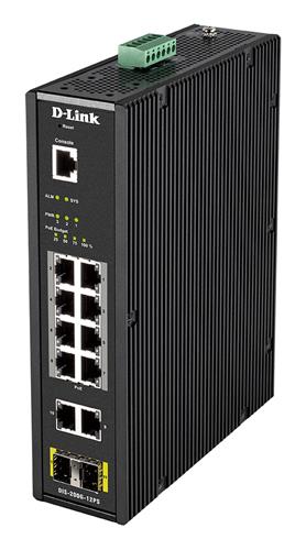 12-PORT L2 INDUSTRIAL SWITCH SMART MANAGED GIGABIT POE