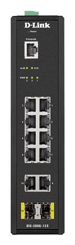12-PORT L2 INDUSTRIAL SWITCH SMART MANAGED GIGABIT POE