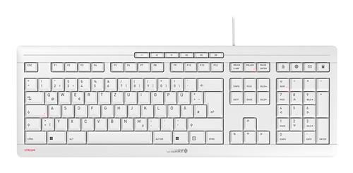CHERRY STREAM tastiera Ufficio USB QWERTZ Tedesco Bianco