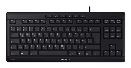 CHERRY STREAM KEYBOARD TKL tastiera Universale USB QWERTZ Tedesco Nero