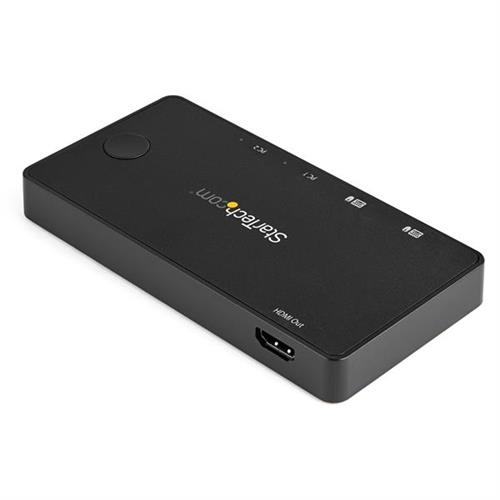 2 PORT USB C KVM SWITCH - HDMI 4K 60HZ W/ USB TYPE C CABLES