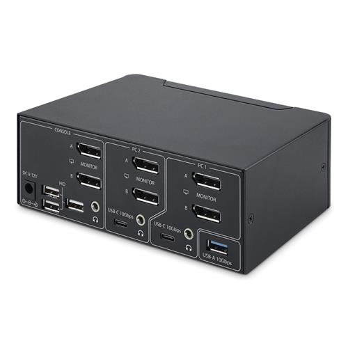 2-PORT DP 1.4 KVM SWITCH - DUAL-MONITOR DISPLAYPORT KVM