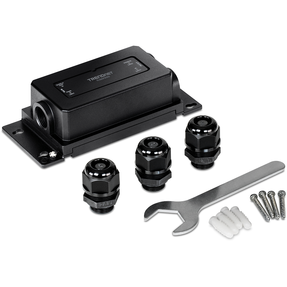 Trendnet TI-BEP200 moltiplicatore di rete Ricevitore e trasmettitore di rete Nero 10, 100, 1000 Mbit/s