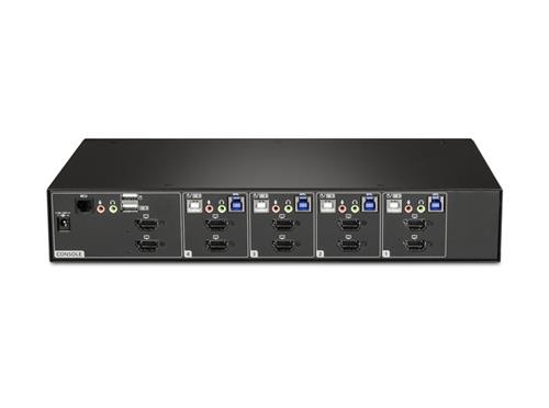 4-PORT DESKTOP KVM DISPLAY PORT AUDIO