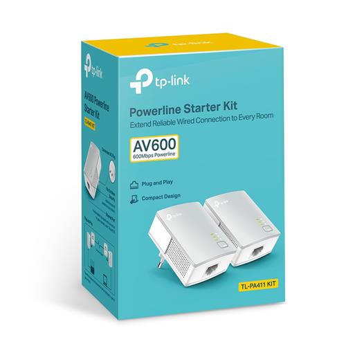 500MBPS POWERLINE ADAPTER STARTER KIT HOMEPLUG AV