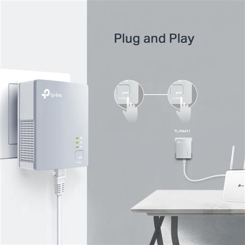 500MBPS POWERLINE ADAPTER STARTER KIT HOMEPLUG AV