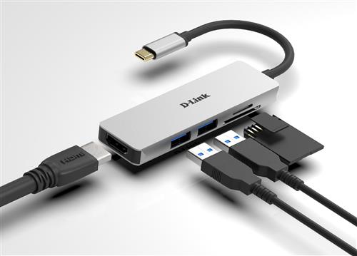 5-IN-1 USB-C HUB WITH HDMI AND SD/MICROSD CARD READER