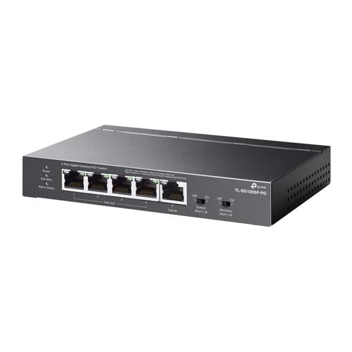 5-PORT GIGABIT DESKTOP SWITCH WITH 1-PORT POE++ IN AND 4-PORT