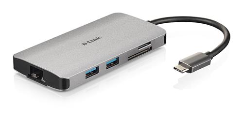 8-IN-1 USB-C HUB WITH HDMI ETHERNET/CARD READER/PDELIVERY