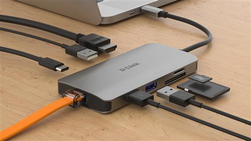 8-IN-1 USB-C HUB WITH HDMI ETHERNET/CARD READER/PDELIVERY
