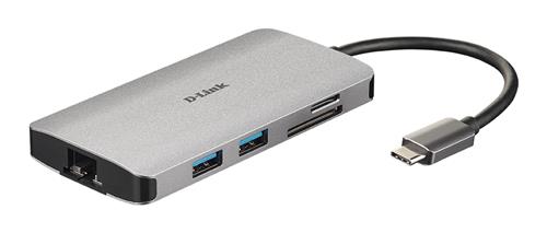 8-IN-1 USB-C HUB WITH HDMI ETHERNET/CARD READER/PDELIVERY