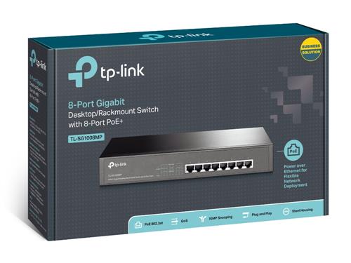 8-PORT GIGABIT DSKTP POE SWTCH 802.3AT 126W POE 1U 13IN