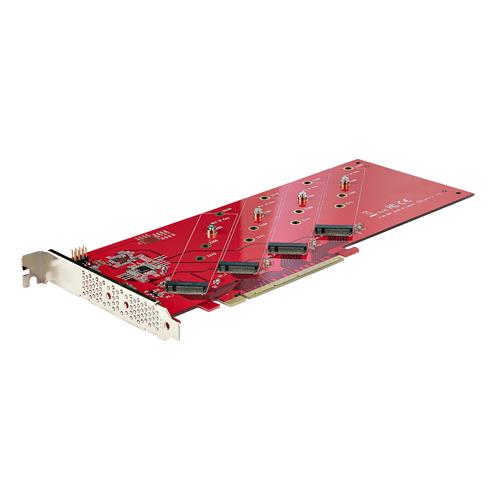 ADATTATORE PCI EXPRESS M.2 NVME - PCIE A QUATTRO SSD M.2