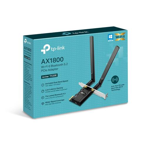 AX1800 DUAL BAND WI-FI 6 BLUETOOTH 5.2 PCI EXPRESS ADAPTE