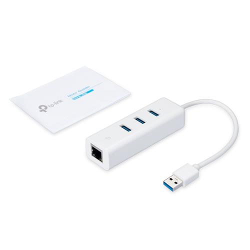 GIGAB ETHERNET NETWORK ADAPTER 3-PORT USB 3.0 HUB 1