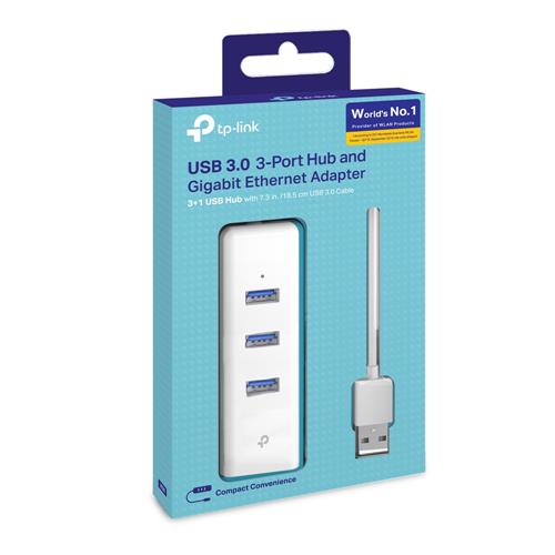 GIGAB ETHERNET NETWORK ADAPTER 3-PORT USB 3.0 HUB 1