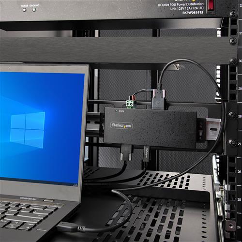 HUB USB A 7 PORTE 10 GBPS TAA INDUSTRIALE/MONTABILE/USB-A E C