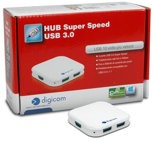 HUB USB3.0 4P ALIM. COMPACT