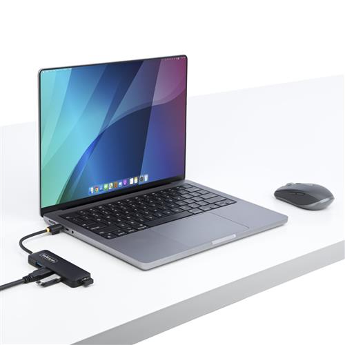HUB USB-C A 4 PORTE 5 GBPS MINI HUB USB 3.0 MULTIPORTA