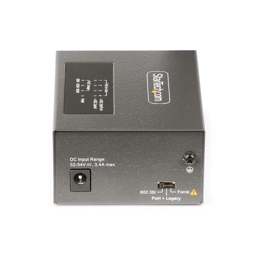 StarTech.com Iniettore PoE++ Multi-Gigabit a 4 porte, Ethernet 5/2.5/1G (NBASE-T), PoE/PoE+/PoE++ (802.3af/802.3at/802.3bt), Potenza di alimentazione 160 Watt, Montabile a parete/su guida DIN, Non gestito