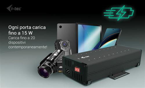 I-TEC CHARGING HUB 20X USB-C USB-C/USB-A HUB 15W/PORT 360W