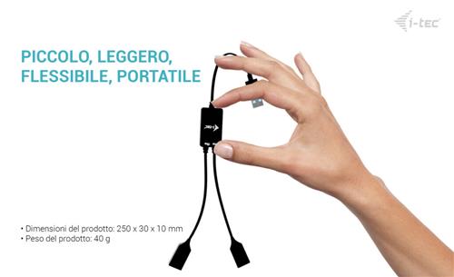 I-TEC USB-A CABLE HUB 2 PORT USB-A HUB TO 2 PORT (2X USB-A)