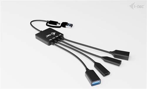 I-TEC USB-C/A CABLE HUB 4 PORTS USB-C/A TO 2X USB-C + 2X USB-A