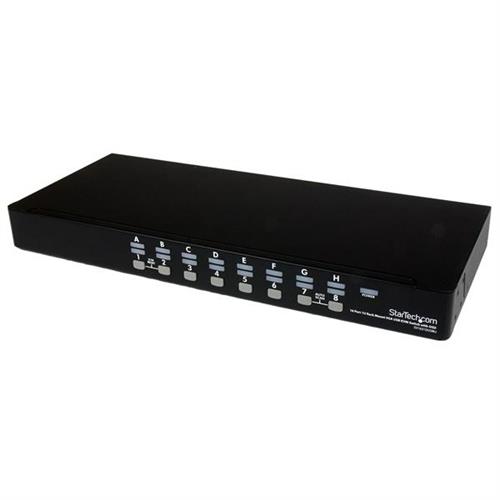 KIT SWITCH KVM VGA USB A 16 PORTE MONTABILE A RACK 1U IN