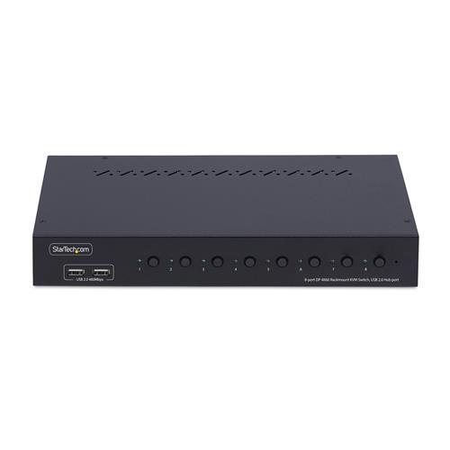 KVM SWITCH DISPLAYPORT 8 PORTE 4K 60HZ CON KIT RACK DA 1U